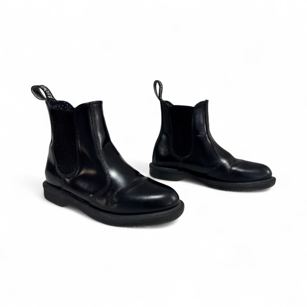 DR. MARTENS BLACK LEATHER CHELSEA BOOTS WOMENS 6 - Picture 9 of 11